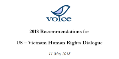 2018 Recommendations for US – Vietnam Human Rights Dialogue